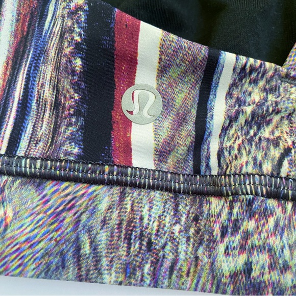 Lululemon Energy sports Bra Nulux Polychromatic 50g Multi Black gray blue white - Picture 3 of 7